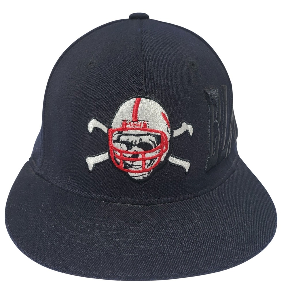 Top of the World Nebraska Blackshirts Fitted Hat‎ Black Large Skull Logo